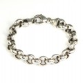 bratara robusta " Classique chainmaille  ", din argint. Franta